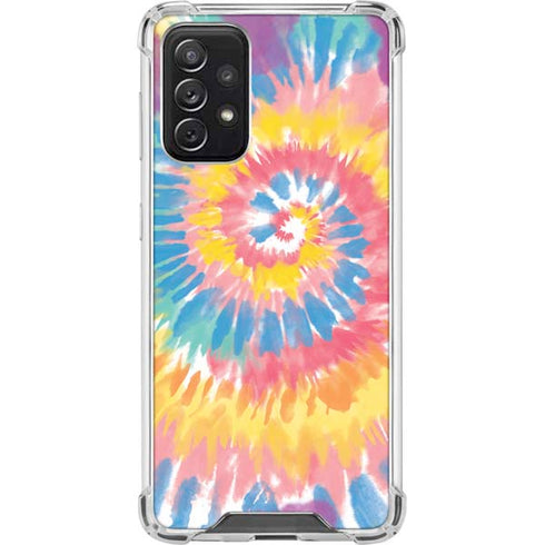Rainbow Tie Dye Galaxy A72 5G Clear Case